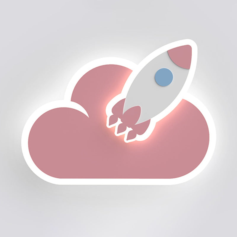 Metal Wall Sconce Lighting Kids Style LED Wall Mounted Lighting