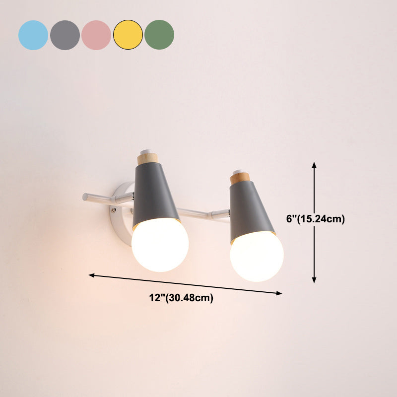 Multi Lights Geometric Wall Lights Modern Style Metal Wall Lighting Fixtures