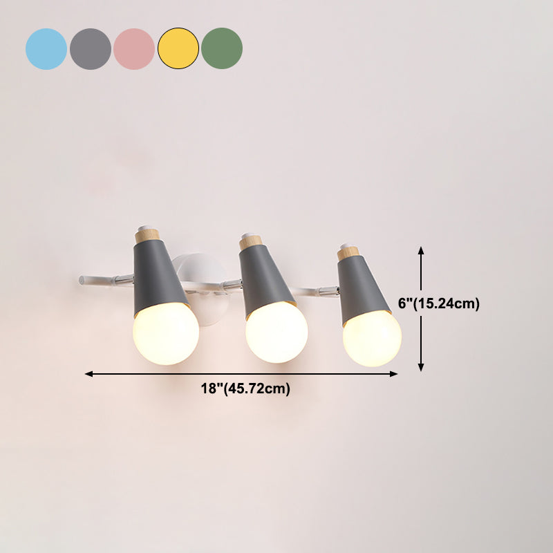 Multi Lights Geometric Wall Lights Modern Style Metal Wall Lighting Fixtures