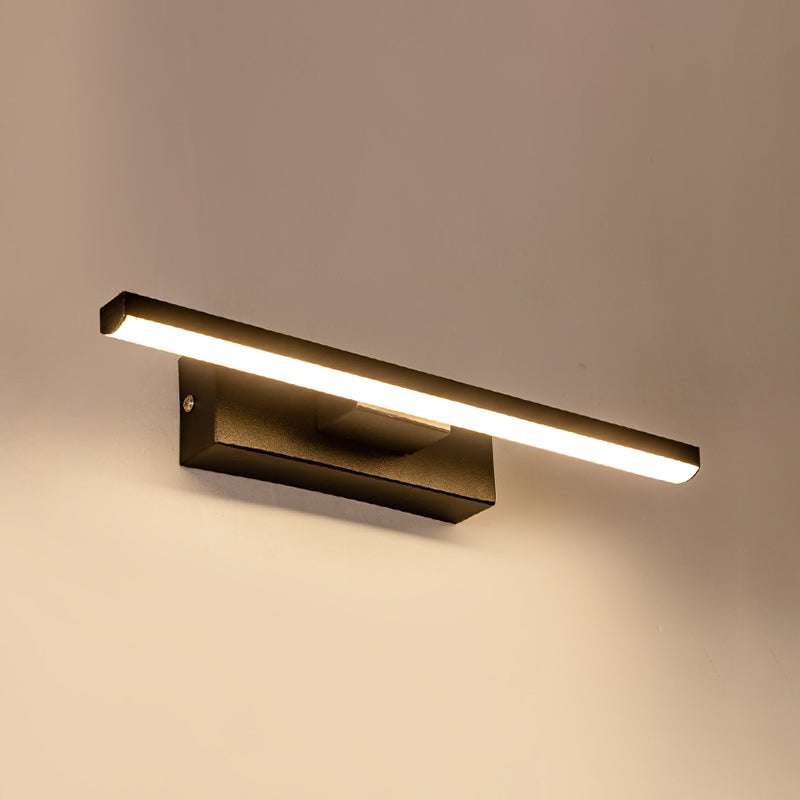 Contemporary Metal Wall Light Strip Rotatable LED Wall Sconce for Living Room
