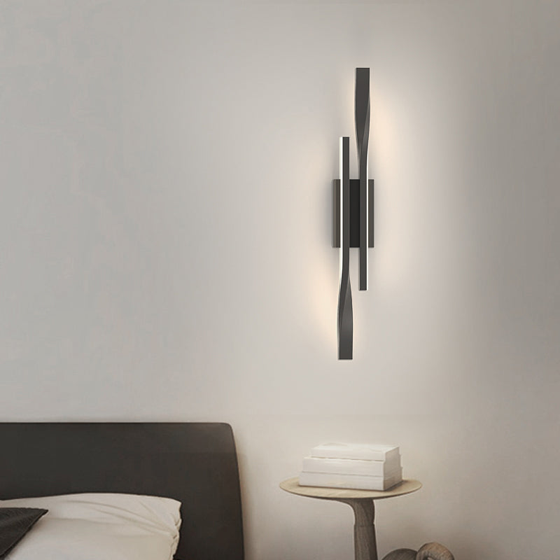 Contemporary Metal Wall Light Straight LED Wall Sconce for Living Room