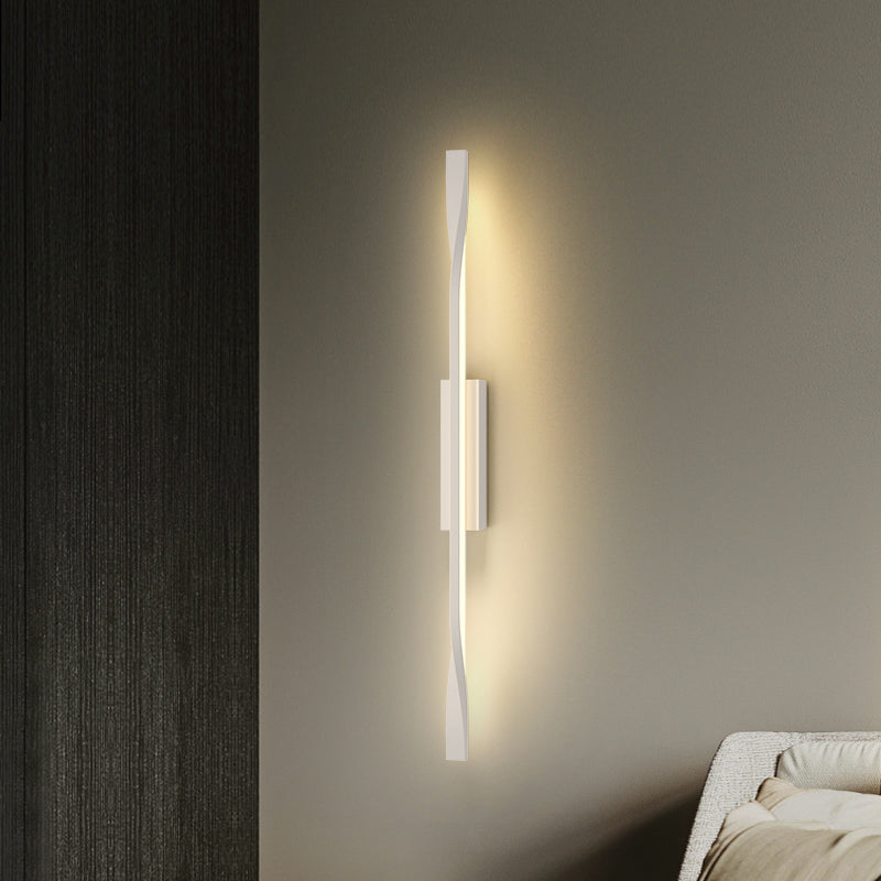 Contemporary Metal Wall Light Straight LED Wall Sconce for Living Room