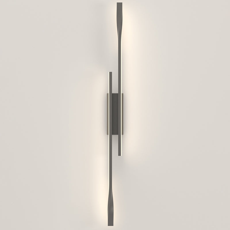 Contemporary Metal Wall Light Straight LED Wall Sconce for Living Room