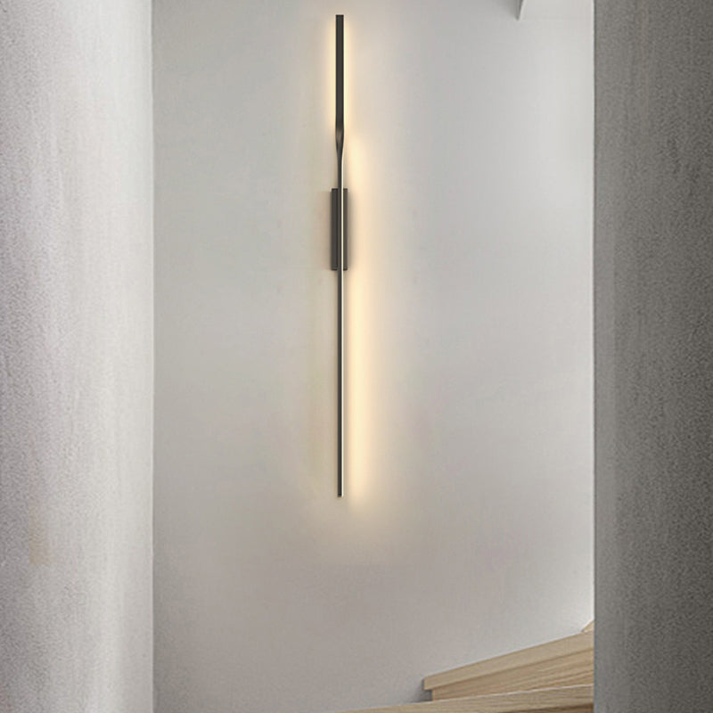 Contemporary Metal Wall Light Straight LED Wall Sconce for Living Room