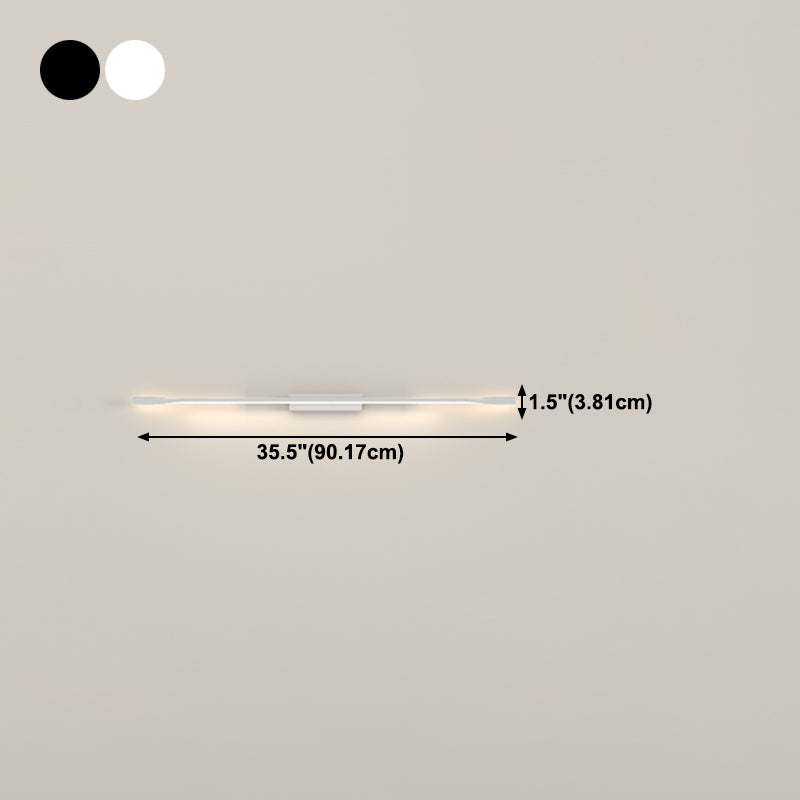 Contemporary Metal Wall Light Straight LED Wall Sconce for Living Room