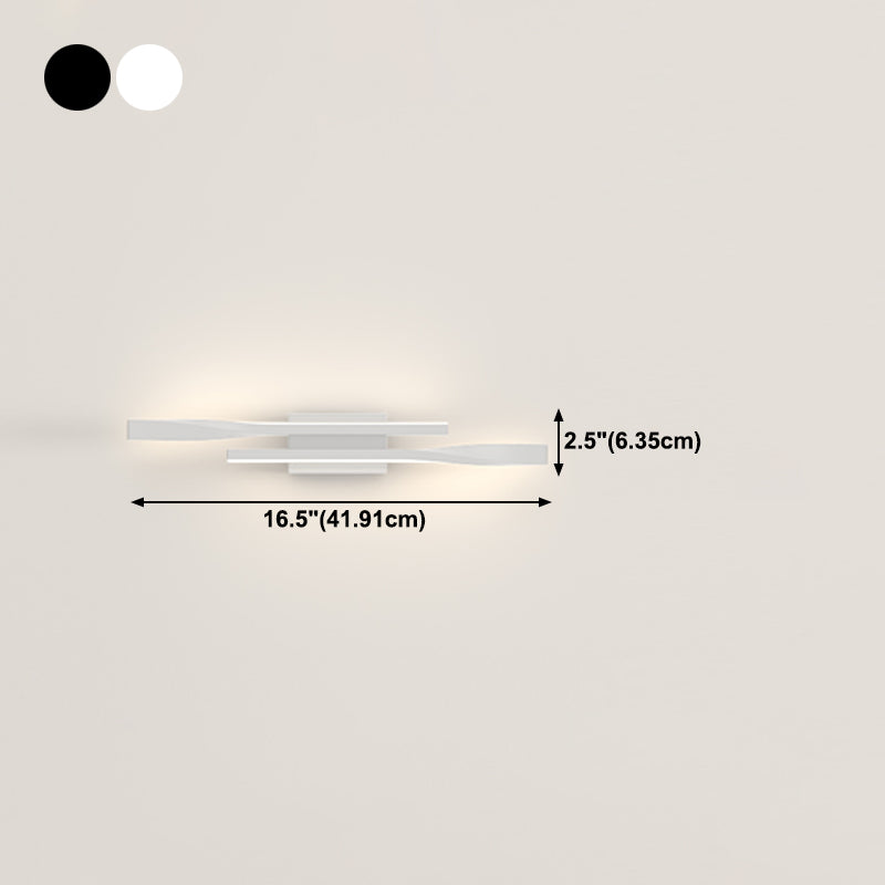 Contemporary Metal Wall Light Straight LED Wall Sconce for Living Room