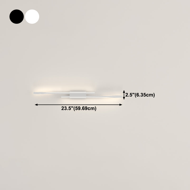 Contemporary Metal Wall Light Straight LED Wall Sconce for Living Room