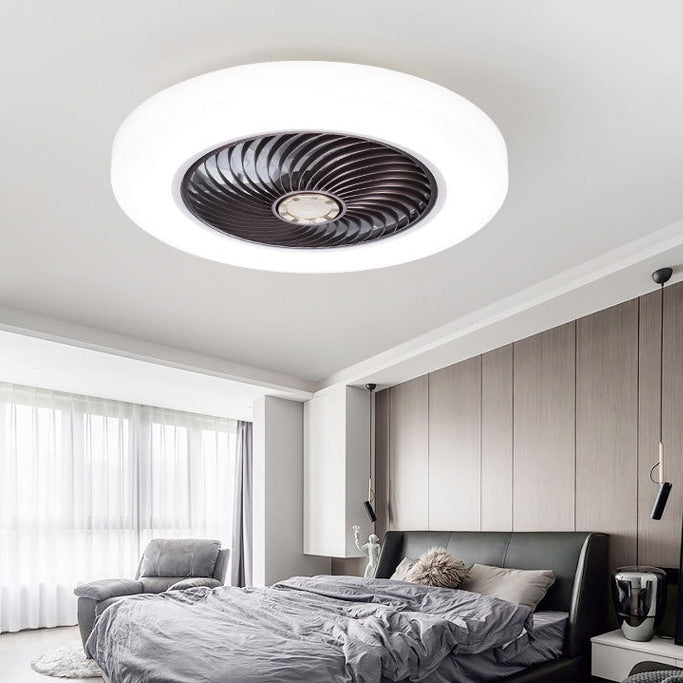 Simple LED Ceiling Fan Light 1-Light Ceiling Mount Lamp with Acrylic Shade for Bedroom