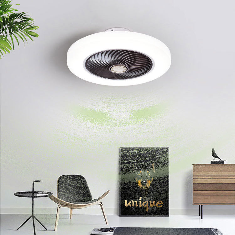 Simple LED Ceiling Fan Light 1-Light Ceiling Mount Lamp with Acrylic Shade for Bedroom