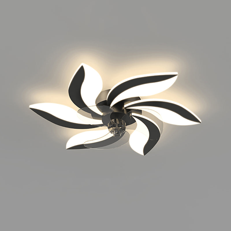 Modern LED Fan Light Metal Geometric Multi Light Flush Mount Light for Living Room