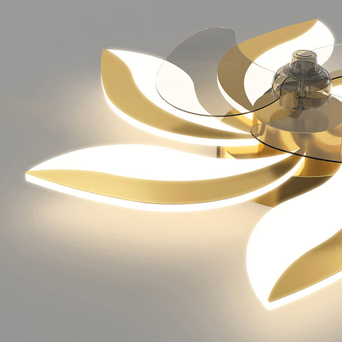 Modern LED Fan Light Metal Geometric Multi Light Flush Mount Light for Living Room