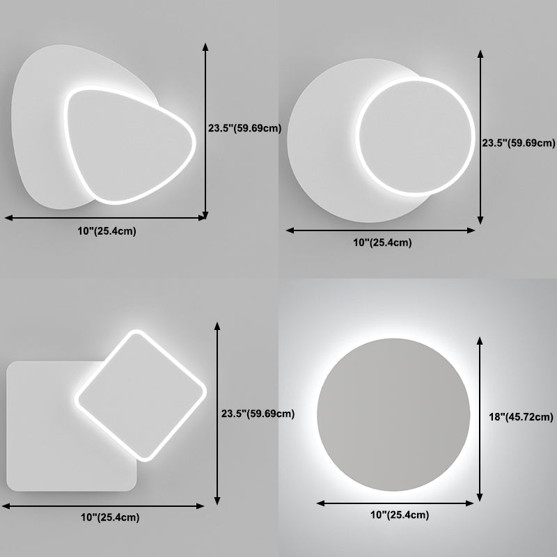 1-Light Wall Mount Light Modern Style LED Wall Sconce Light with Acrylic Shade for Bedroom