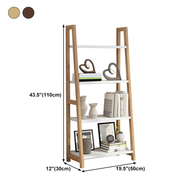 Contemporary Wooden Shelf Bookcase Vertical Bookshelf for Home Office