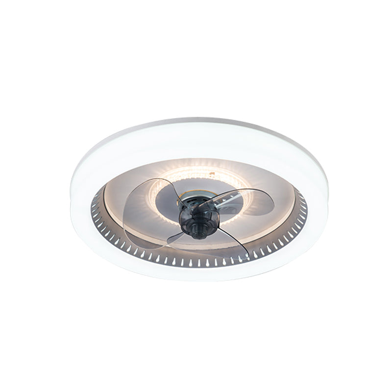 Nordic Style LED Fan Light Metal Round Flush Mount Light for Living Room