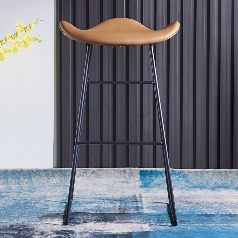 Modern Bar-stool PU Leather Counter Bar Stool with Metal Legs