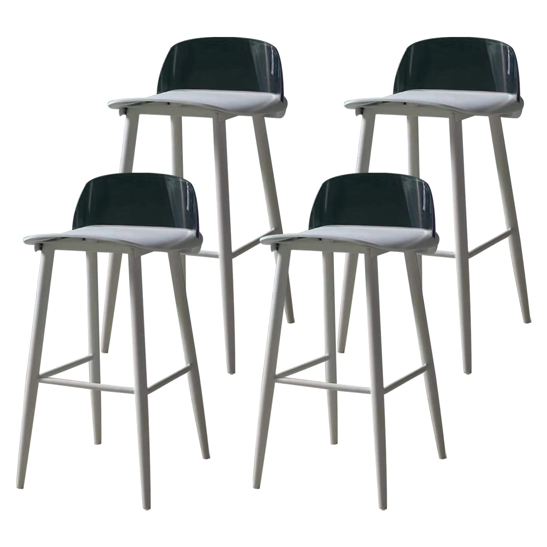 Contemporary Bar-stool Plastic Counter Bar Stool with Plastic Legs