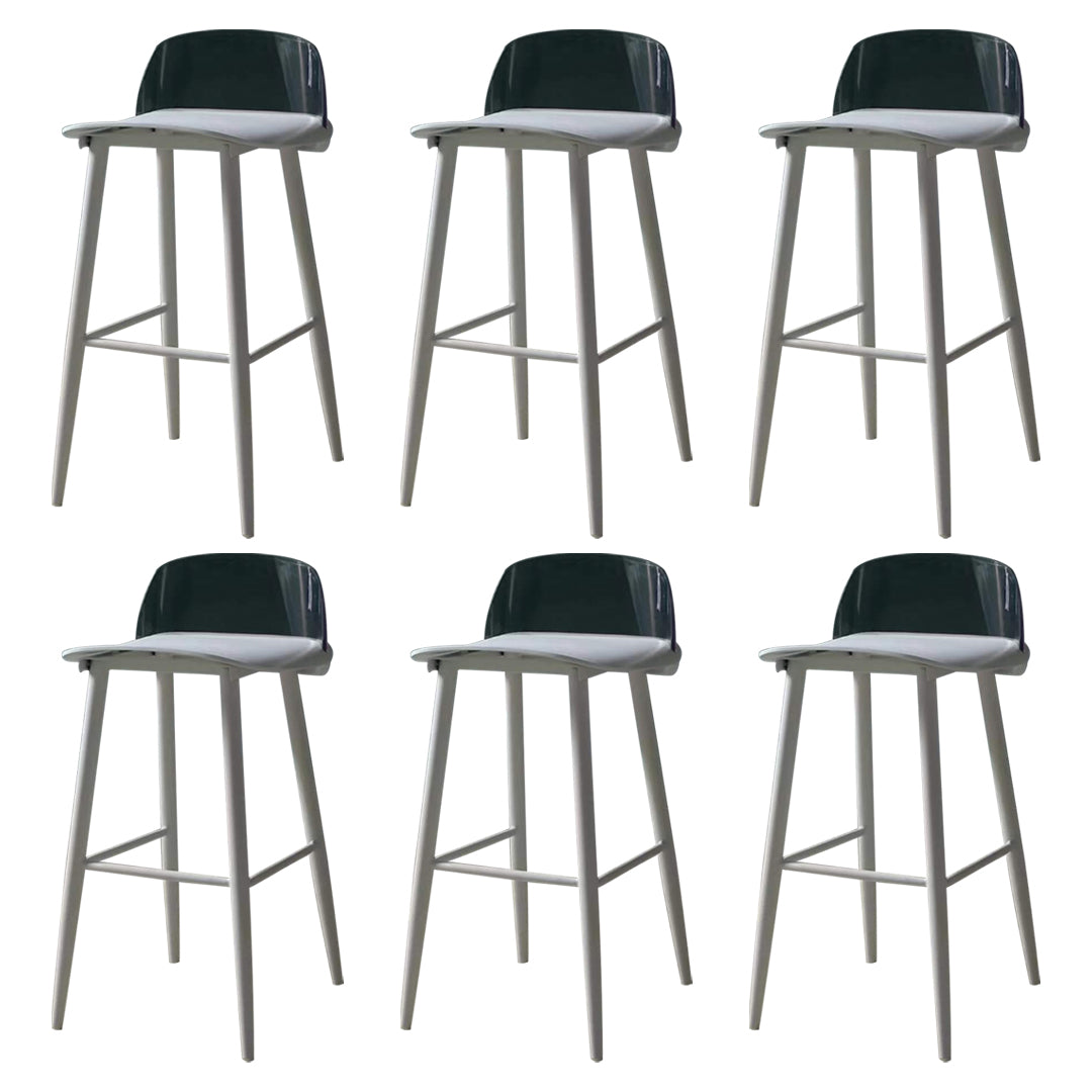 Contemporary Bar-stool Plastic Counter Bar Stool with Plastic Legs