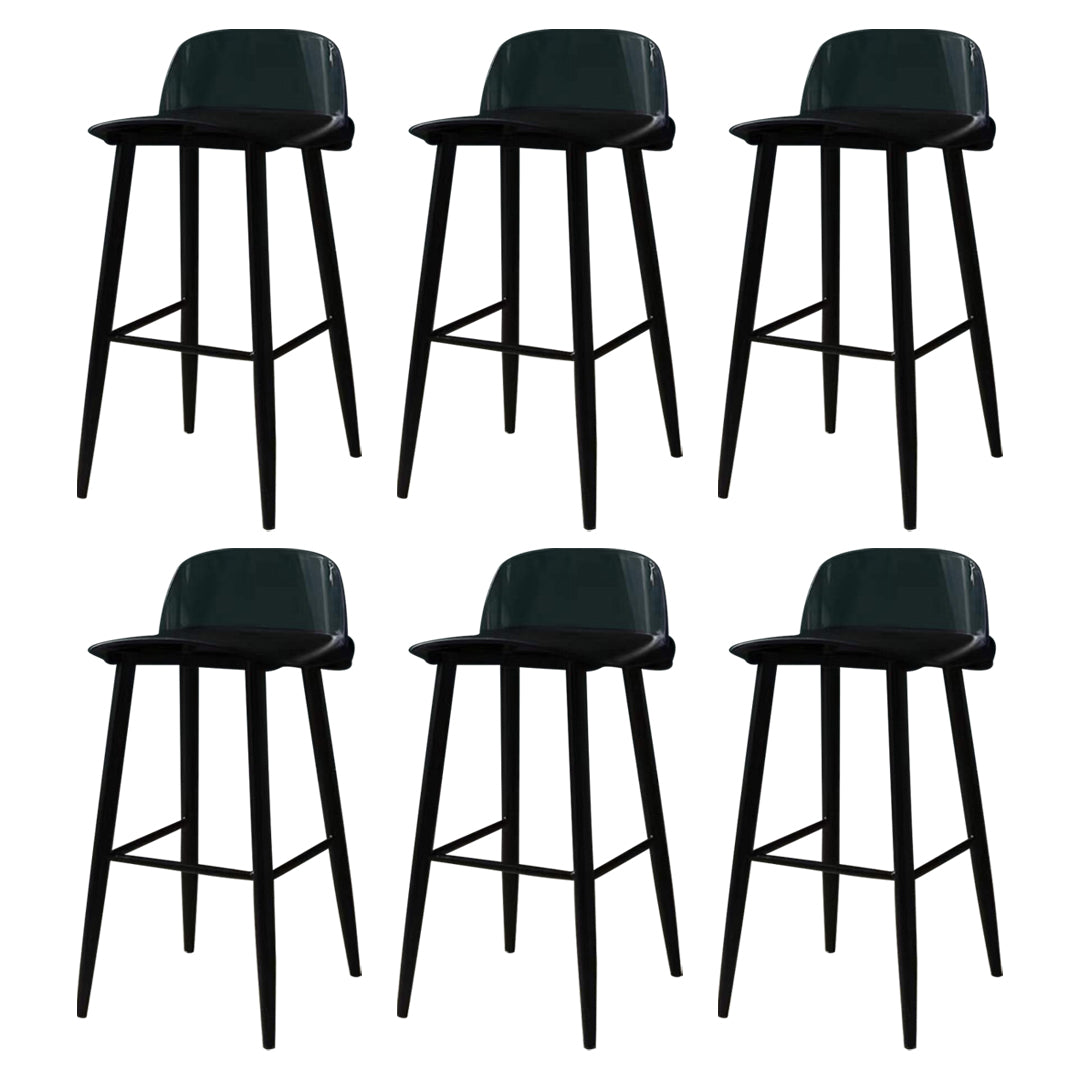 Contemporary Bar-stool Plastic Counter Bar Stool with Plastic Legs