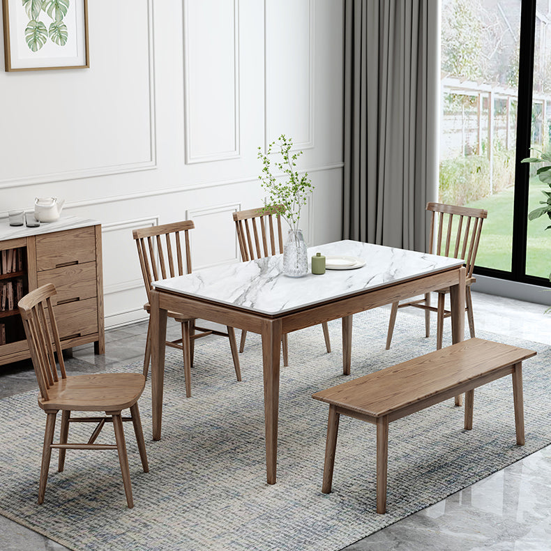 Midcentury Style Dining Room Collection Stone 4 Legs Dining Site Table