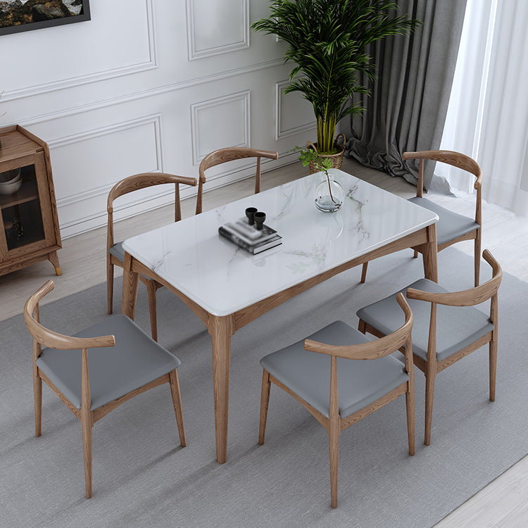 Midcentury Style Dining Room Collection Marble 4 Legs Dining Site Table