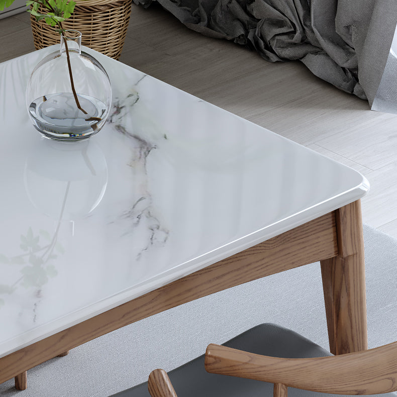 Midcentury Style Dining Room Collection Marble 4 Legs Dining Site Table