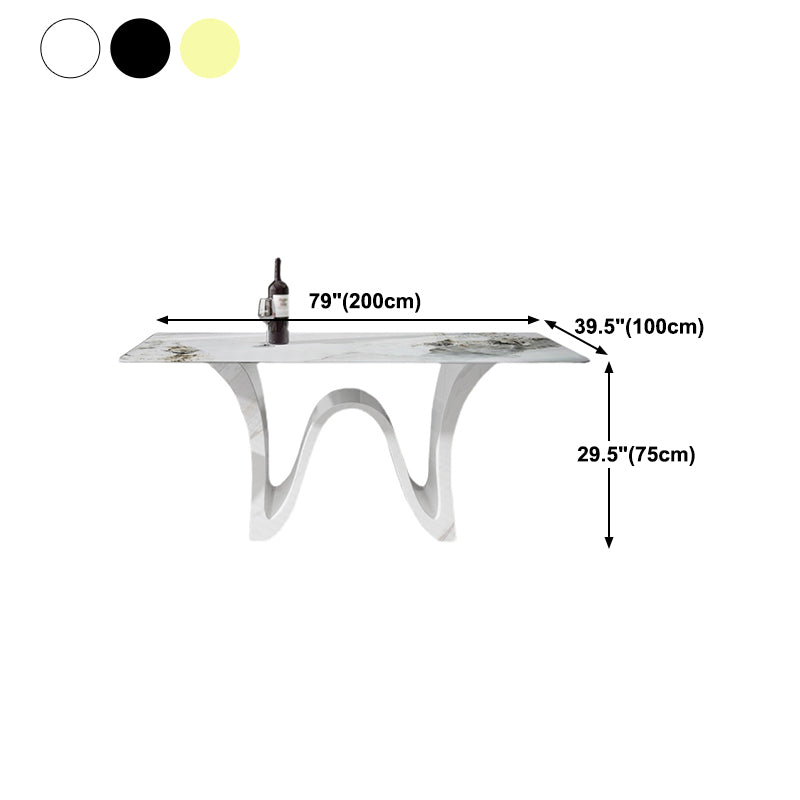 Modern Style Dining Table Sintered Stone Table for Dining Room