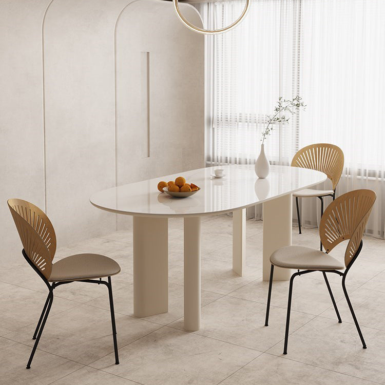 Oval Dining Table Contemporary Dinner Table for Home Kitchen