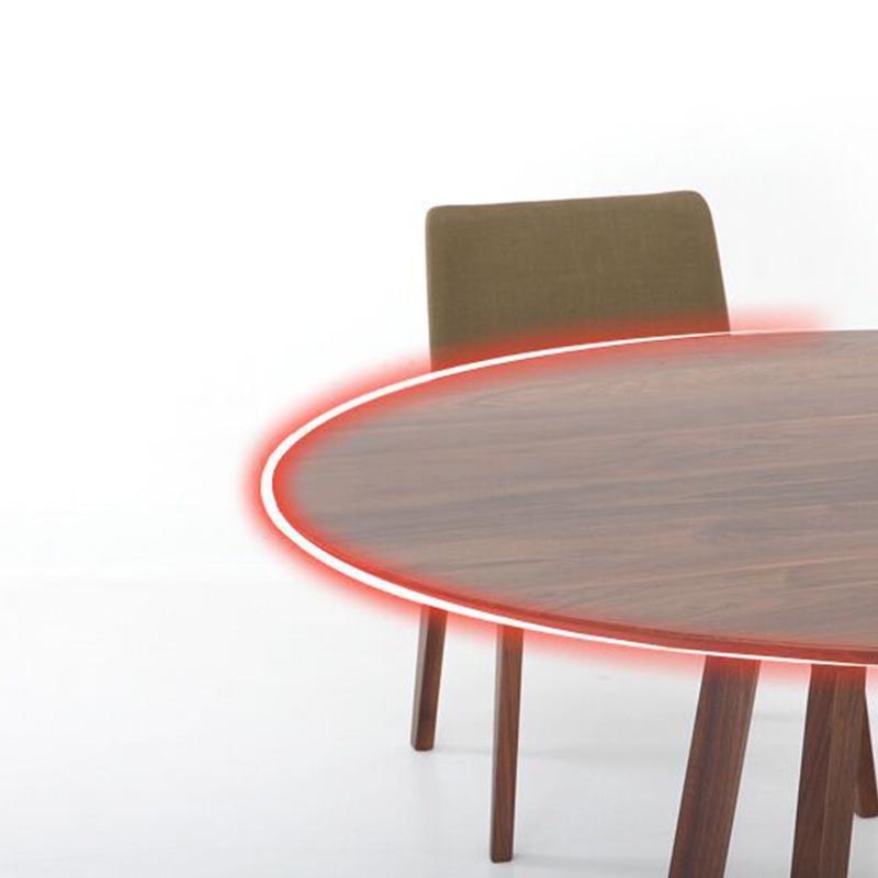 Living Room Minimalism Wood Dining Table Round Pine Dining Table