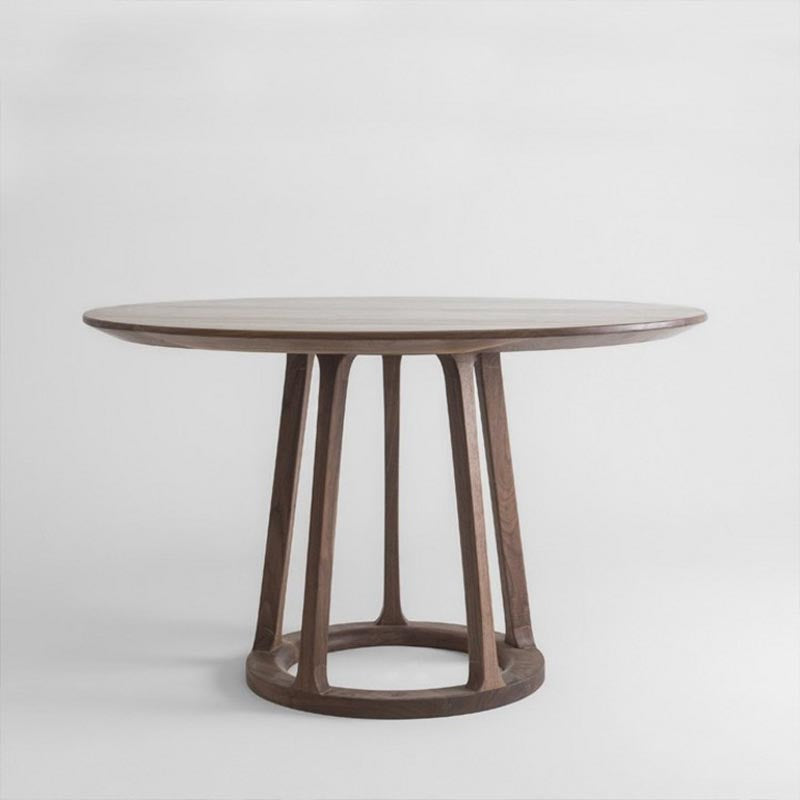 Living Room Minimalism Wood Dining Table Round Pine Dining Table