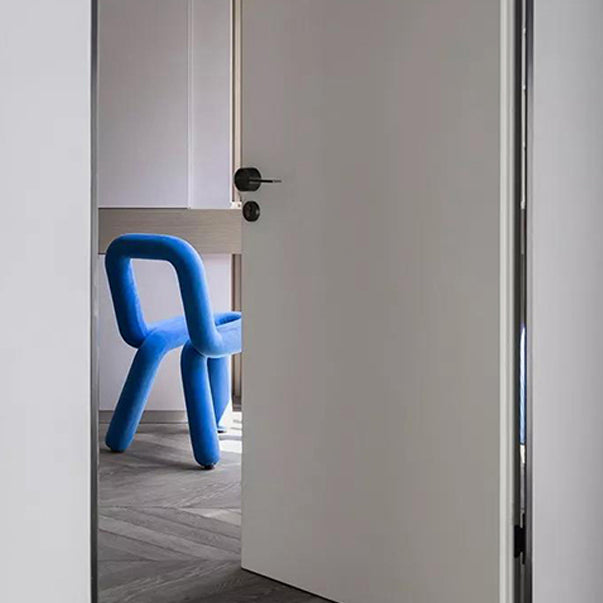 Contemporary Style Open Back Chair Velvet Dining Side Chair for Indoor