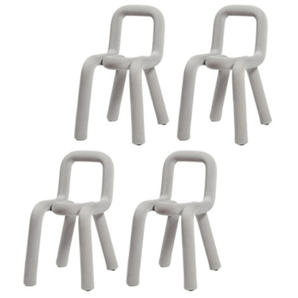 Contemporary Style Open Back Chair Velvet Dining Side Chair for Indoor