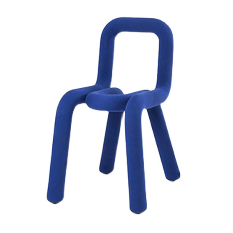 Contemporary Style Open Back Chair Velvet Dining Side Chair for Indoor