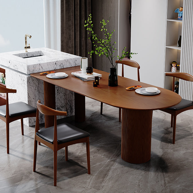 Solid Wood Dining Table Contemporary Dinner Table for Home Kitchen