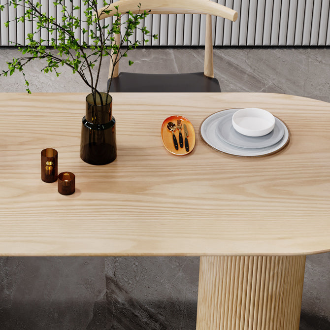 Solid Wood Dining Table Contemporary Dinner Table for Home Kitchen