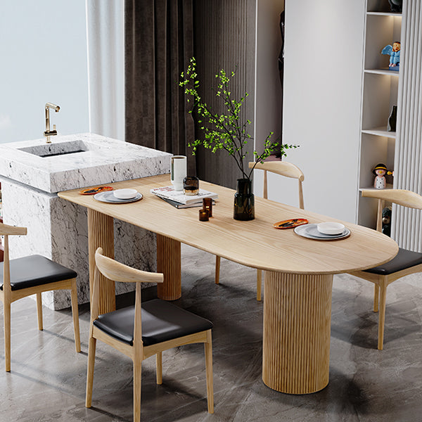 Solid Wood Dining Table Contemporary Dinner Table for Home Kitchen