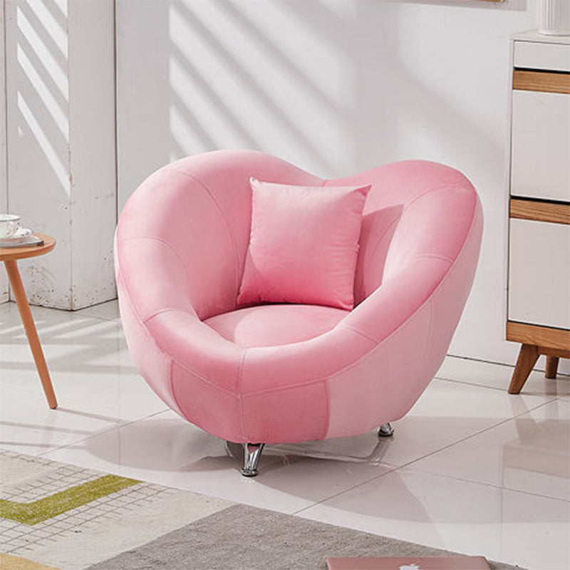 Velvet Barrel Chair 37.40" L x 31.49" W x 29.13" H Solid Wood Frame Barrel Accent Chair