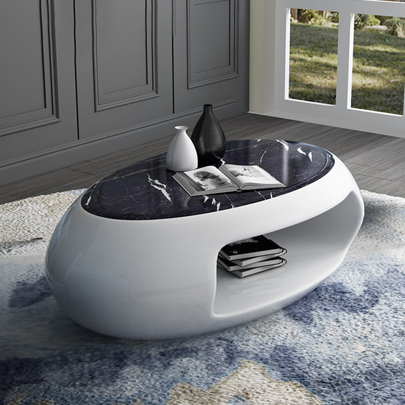 Contemporary Oval Cocktail Table 1 Single Stain-Resistant Coffee Table