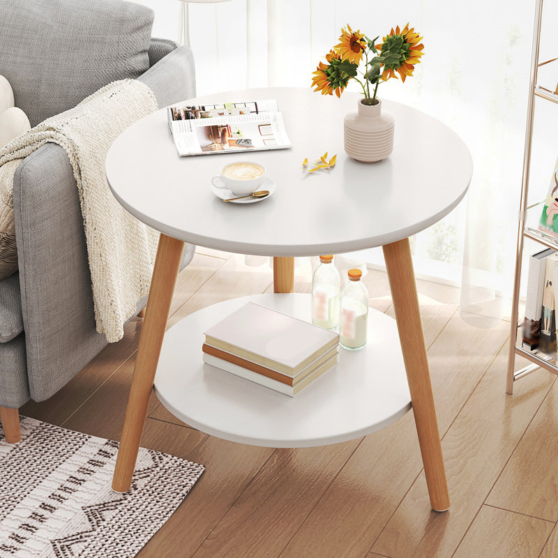 Scandinavian 3 Legs End Table Dia 15.7"/19.7"/23.6" Round Wood Side Table