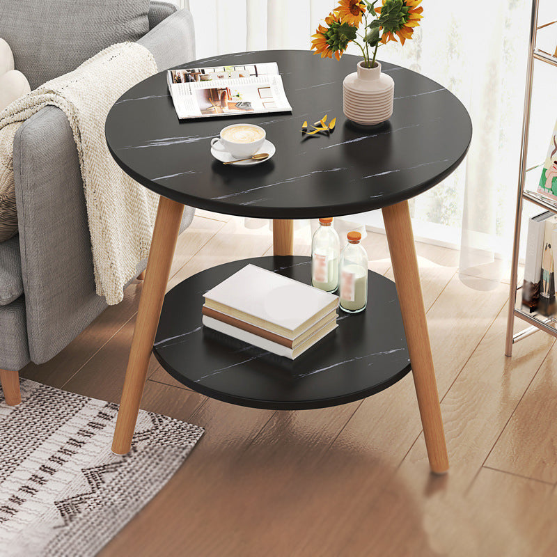 Scandinavian 3 Legs End Table Dia 15.7"/19.7"/23.6" Round Wood Side Table