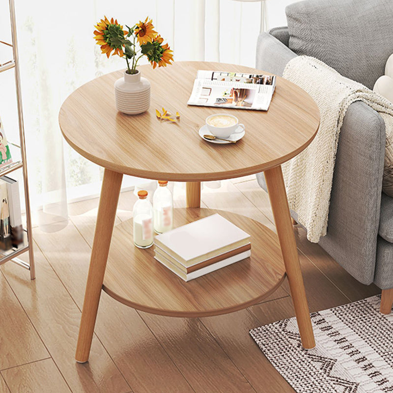 Scandinavian 3 Legs End Table Dia 15.7"/19.7"/23.6" Round Wood Side Table