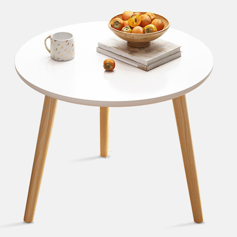 Scandinavian 3 Legs End Table Dia 15.7"/19.7"/23.6" Round Wood Side Table