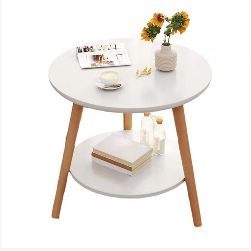Scandinavian 3 Legs End Table Dia 15.7"/19.7"/23.6" Round Wood Side Table