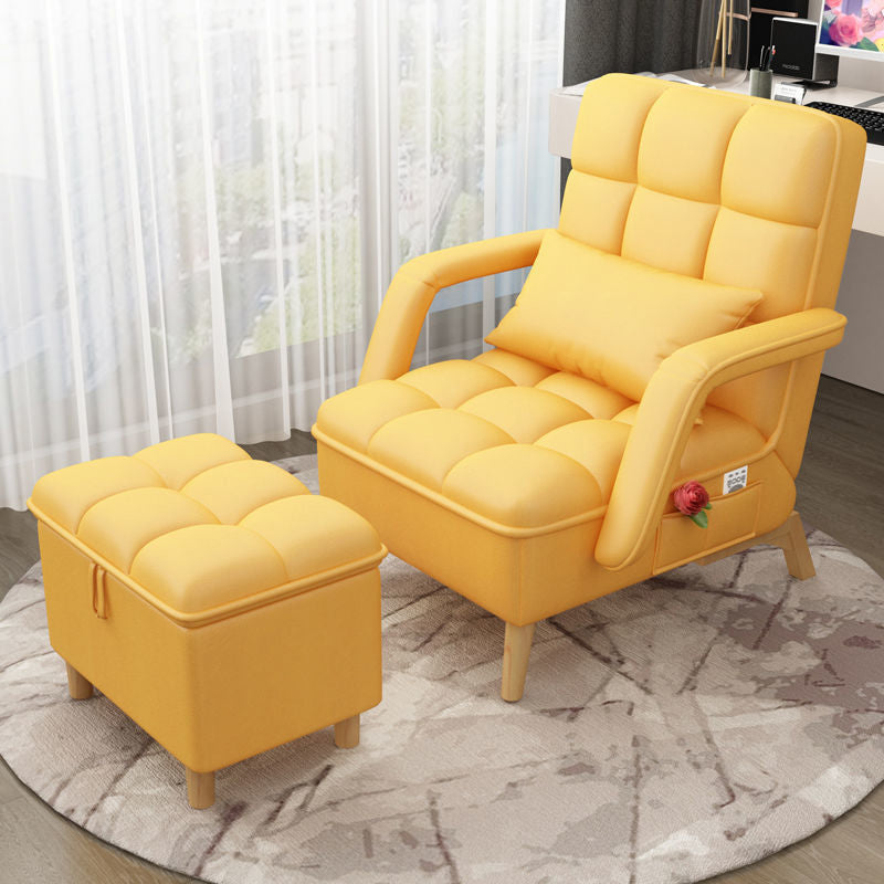 Contemporary Foldable Sofa Chai Living Room Fabric Accent Chair with Cushion