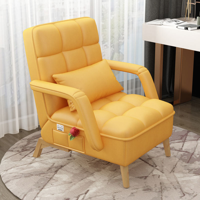 Contemporary Foldable Sofa Chai Living Room Fabric Accent Chair with Cushion
