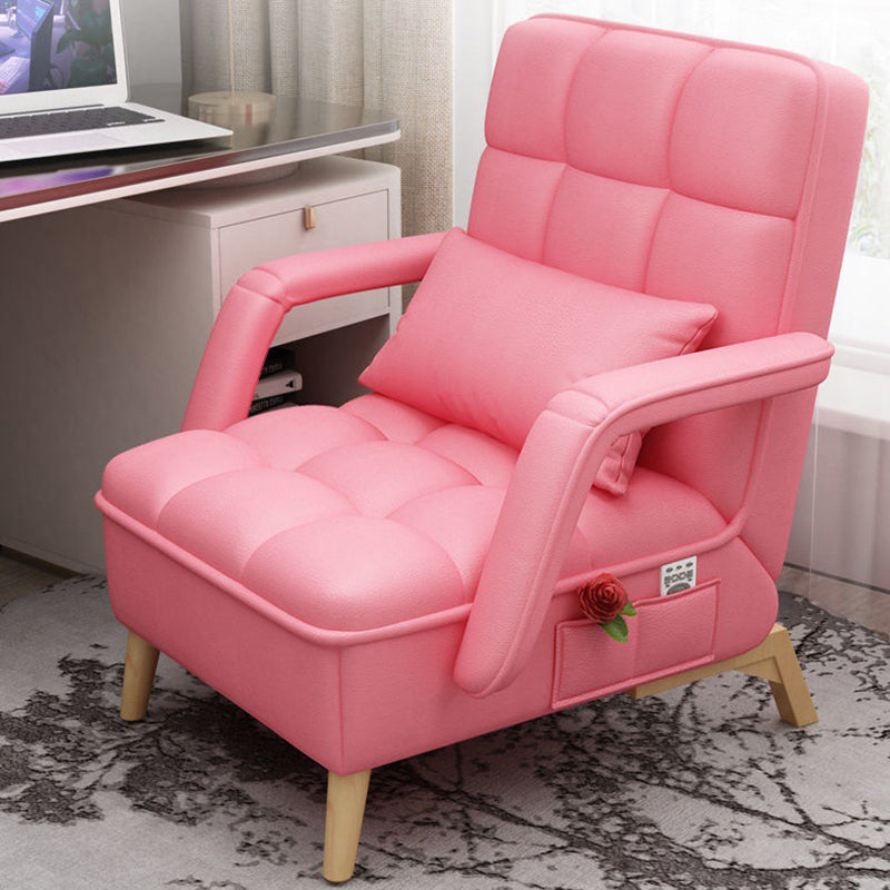 Contemporary Foldable Sofa Chai Living Room Fabric Accent Chair with Cushion