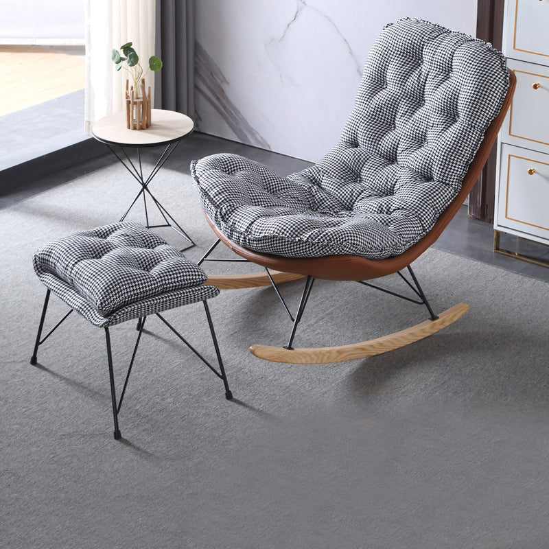 Armless Accent Chair 37.40" L x 37.40" W x 35.43" H Tufted Back Lounge Chair