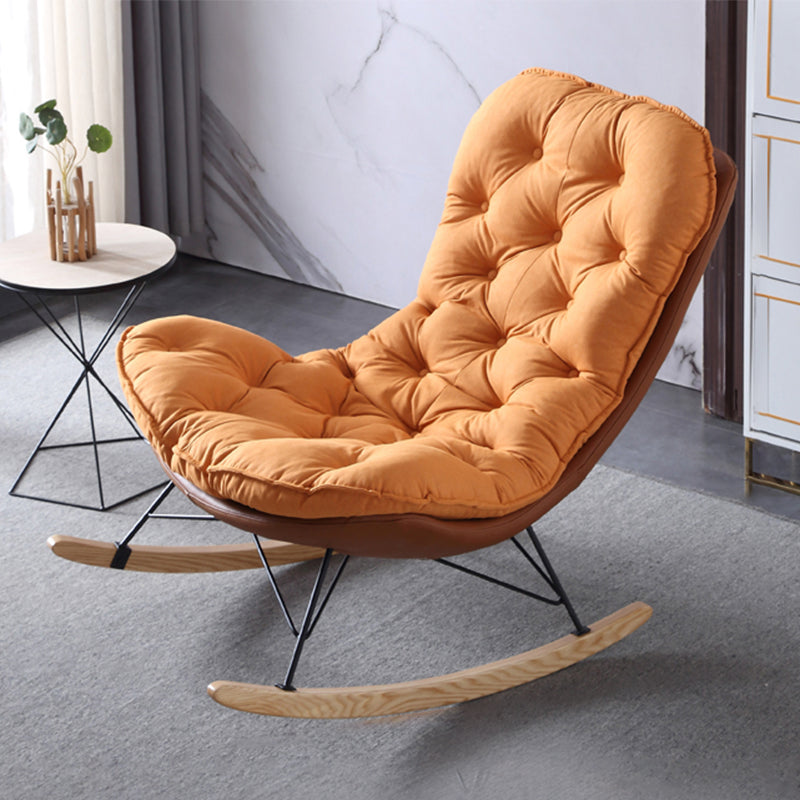 Armless Accent Chair 37.40" L x 37.40" W x 35.43" H Tufted Back Lounge Chair