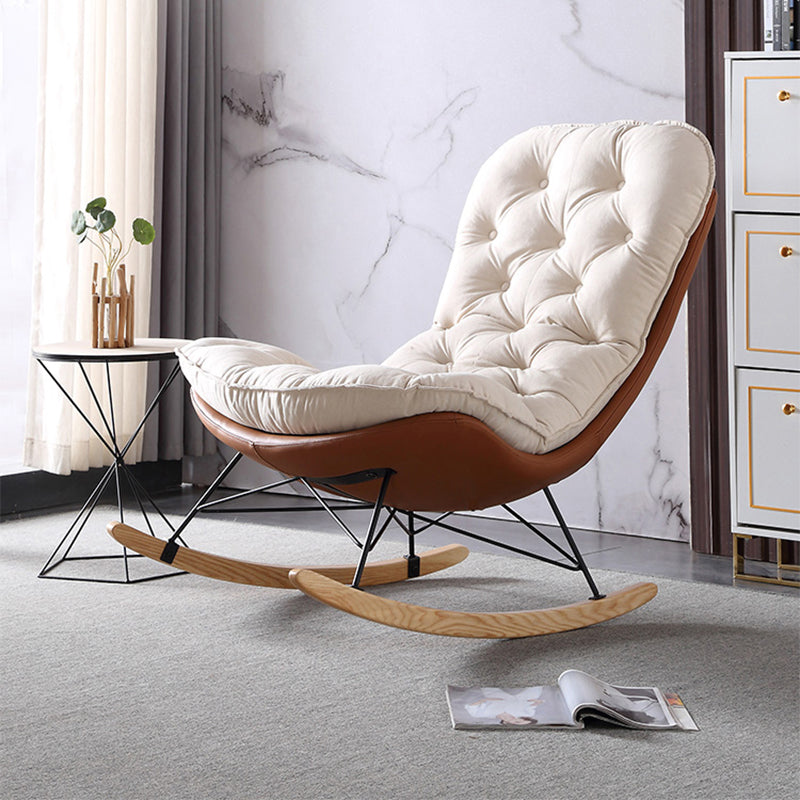 Armless Accent Chair 37.40" L x 37.40" W x 35.43" H Tufted Back Lounge Chair