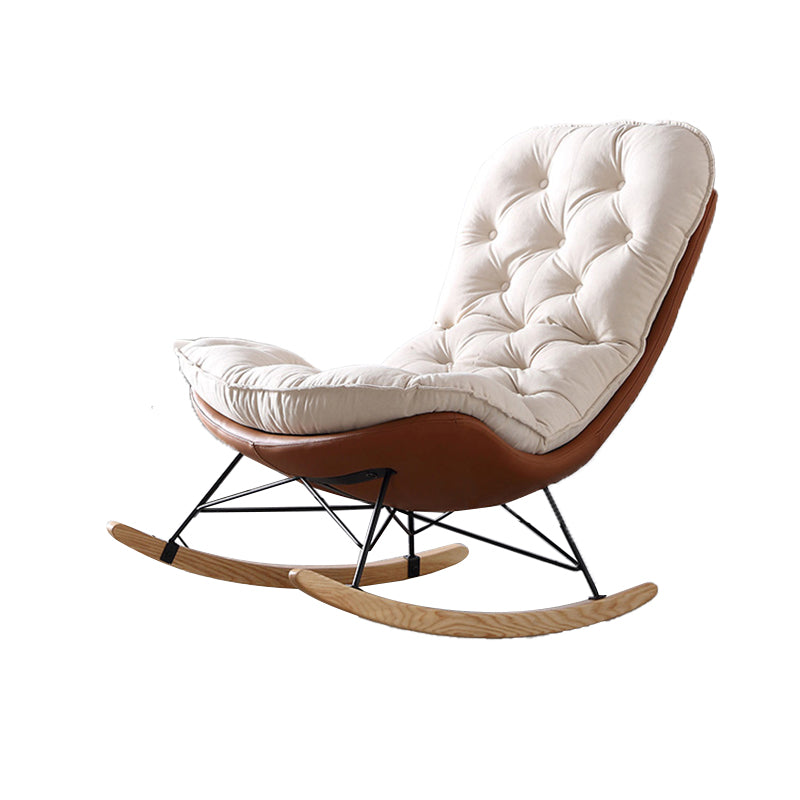 Armless Accent Chair 37.40" L x 37.40" W x 35.43" H Tufted Back Lounge Chair