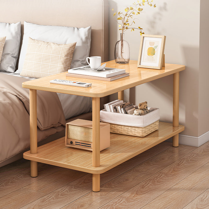 Modern Style Cocktail Table Artificial Wood Wood/white Coffee Table with Storage Rack